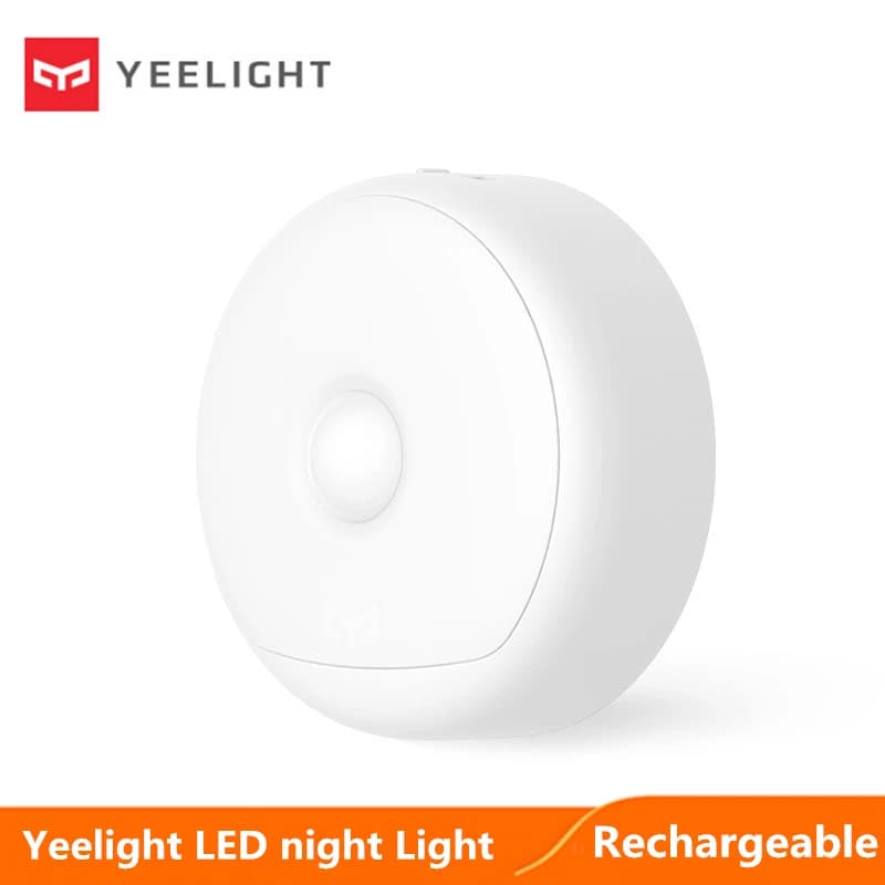 مصباح ليلي LED من Yeelight مع مستشعر حركة وإمكانية إعادة الشحن، مصباح ذكي للمنزل لغرف النوم والخزائن والممرات
