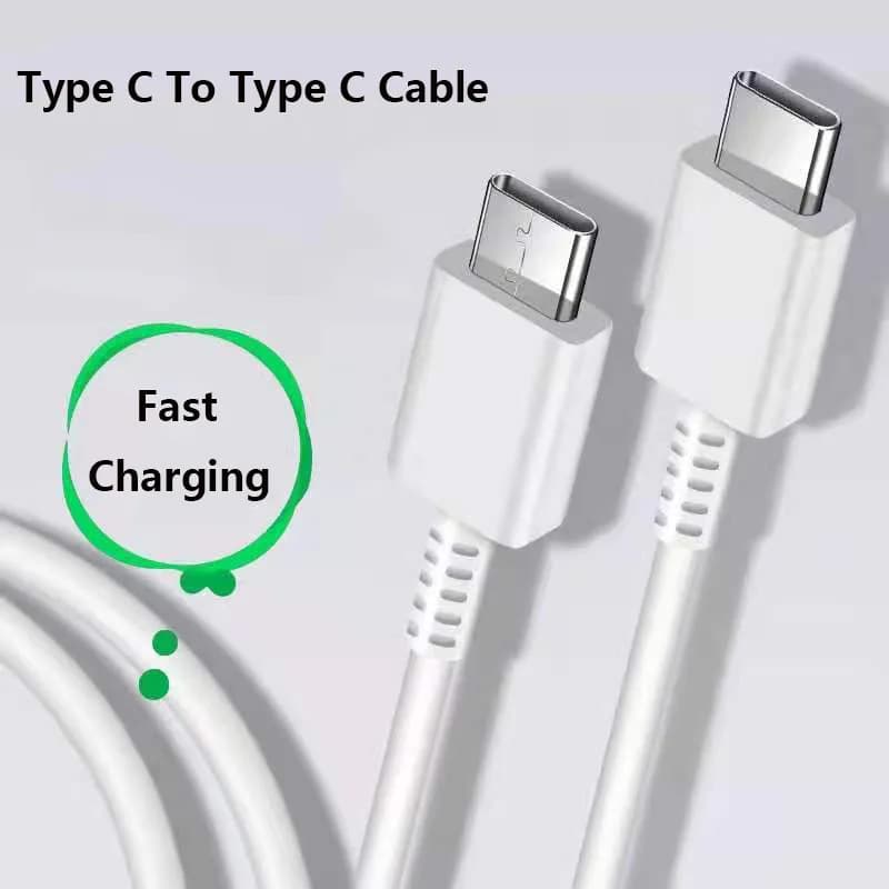 كابل سامسونج USB Type C PD بطول 1/2/3 متر، بقوة 25 واط/45 واط/65 واط و3 أمبير للشحن السريع ونقل البيانات لهواتف جالاكسي نوت 10 و20 وS24 وS25 ألترا وZ Flip Fold 5 و6 و7 - 2