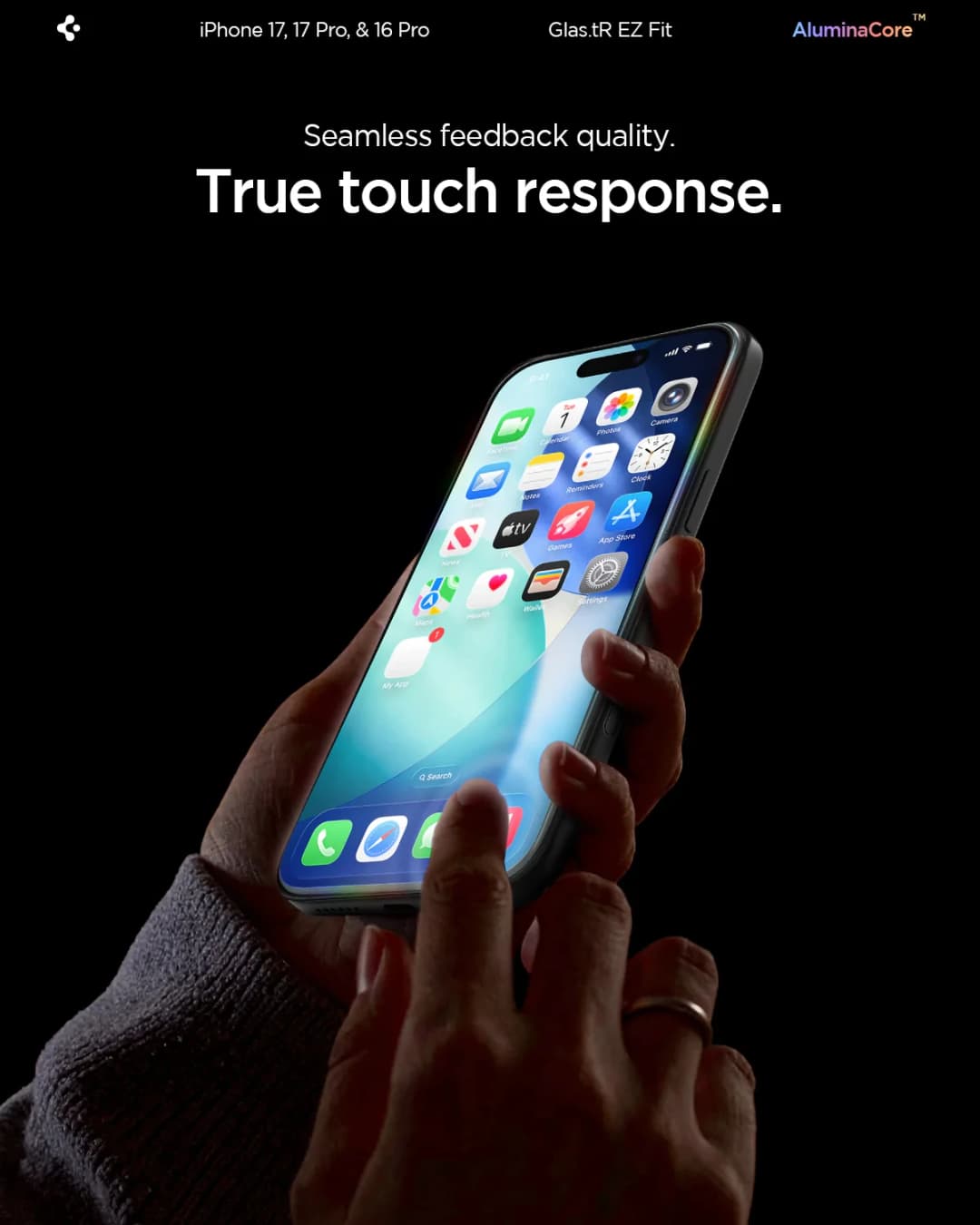 2PCS Spigen Glas.tR EZ Fit HD Tempered Glass Film Screen Protector For iphone 17 16 15 14 ProMax 9H+ Privacy Screen Protector - 6