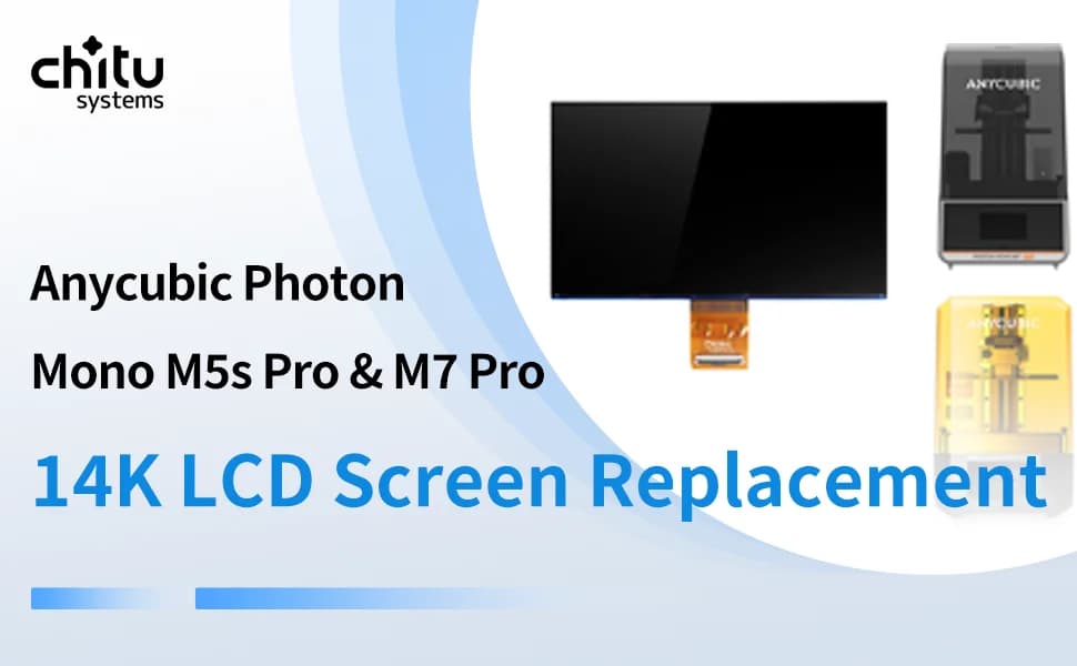 شاشة LCD أحادية اللون أصلية Anycubic Photon Mono M5s Pro / Mono M7/ M7 Pro مقاس 10.1 بوصة بدقة 14K قطعة غيار للطابعة ثلاثية الأبعاد - 5
