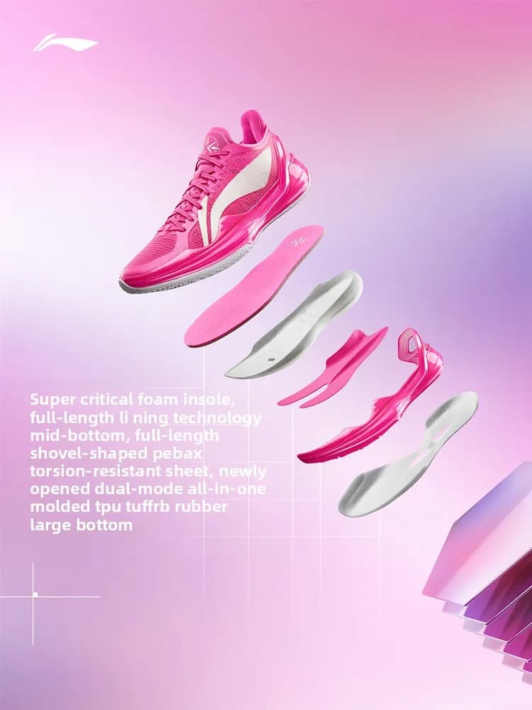 LI NING LIREN 4V2 أحذية كرة سلة منخفضة للرجال عملية مقاومة للاهتراء ماصة للصدمات ارتداد أحذية رياضية احترافية - 3
