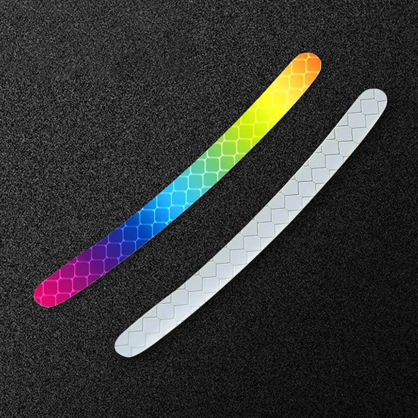 For Reflective Safety Warning Stickers On Car Motorcycle Bicycle Wheel Hubs Seven Color Laser Car Decoration Accessories 20PCS - 4