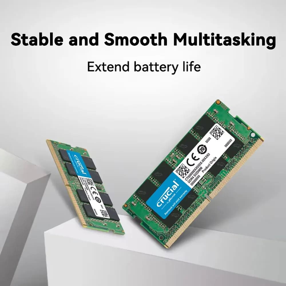 ذاكرة كمبيوتر محمول DDR4 من Crucial، 32GB، 16GB، 8GB، 4GB، 2133، 2400، 2666، 3200MHz، SODIMM، ذاكرة لـ AMD و Intel - 4