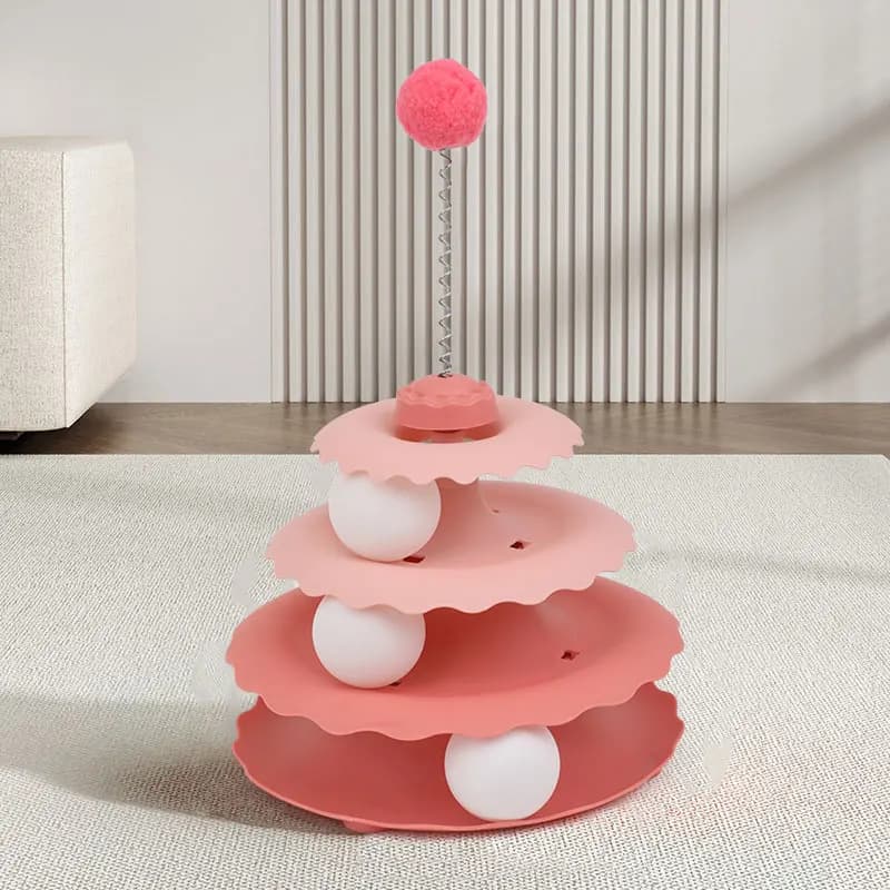 1pc Cat Turntable Self-Entertainment Toy Pet Toy Teaser Cat Wand New Model Cat Supplies Interactive Cat Play Equipment - 6