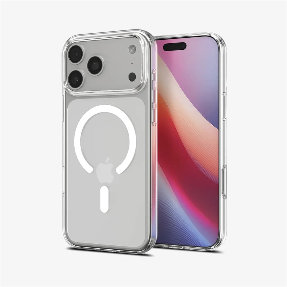 غطاء شفاف مقاوم للاصفرار من Spigen لهاتف iPhone 17 Pro Max 16 15 14 13 12Plus Air متوافق مع Magsafe علبة مغناطيسية Ultra Hybrid MagFit TPU