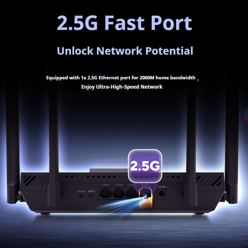 راوتر الألعاب ASUS RT-BE57 واي فاي 7، منفذ 2.5G، تسريع لاسلكي للألعاب، متوافق مع AiMesh - 4