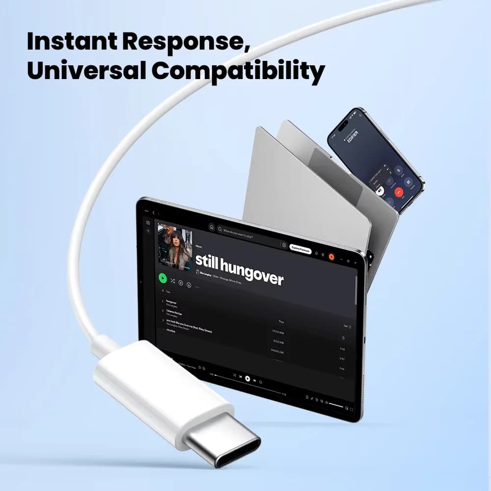 سماعات سلكية Edifier P230 USB-C داخل الأذن مع تحكم عن بعد مدمج، ميكروفون مدمج، صوت عالي الدقة لهواتف iPhone وأندرويد - 4