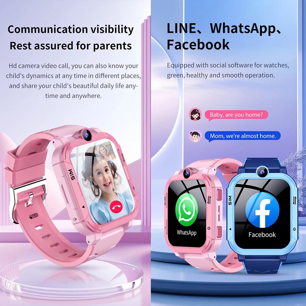 4G Kids ساعة ذكية GPS WiFi المقتفي موقع مكالمة فيديو SOS دعوة الظهر مراقبة الهاتف ساعة الأطفال Smartwatch صبي فتاة الهدايا - 2