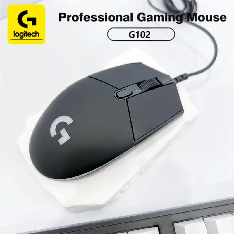 ماوس Logitech G203//G102 سلكي للألعاب 200-8000 نقطة في البوصة إضاءة LIGHTSYNC RGB 6 أزرار استجابة 1 مللي ثانية كابل 2.1 متر ماوس G402
