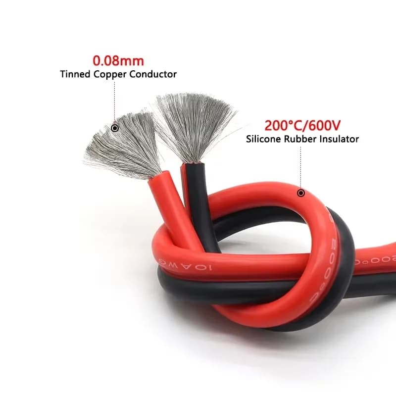 10 meter/lot High Quality wire silicone 12 14 18 20 22 30AWG Ultra Soft Silicone Wire High Temperature Flexible Copper - 6