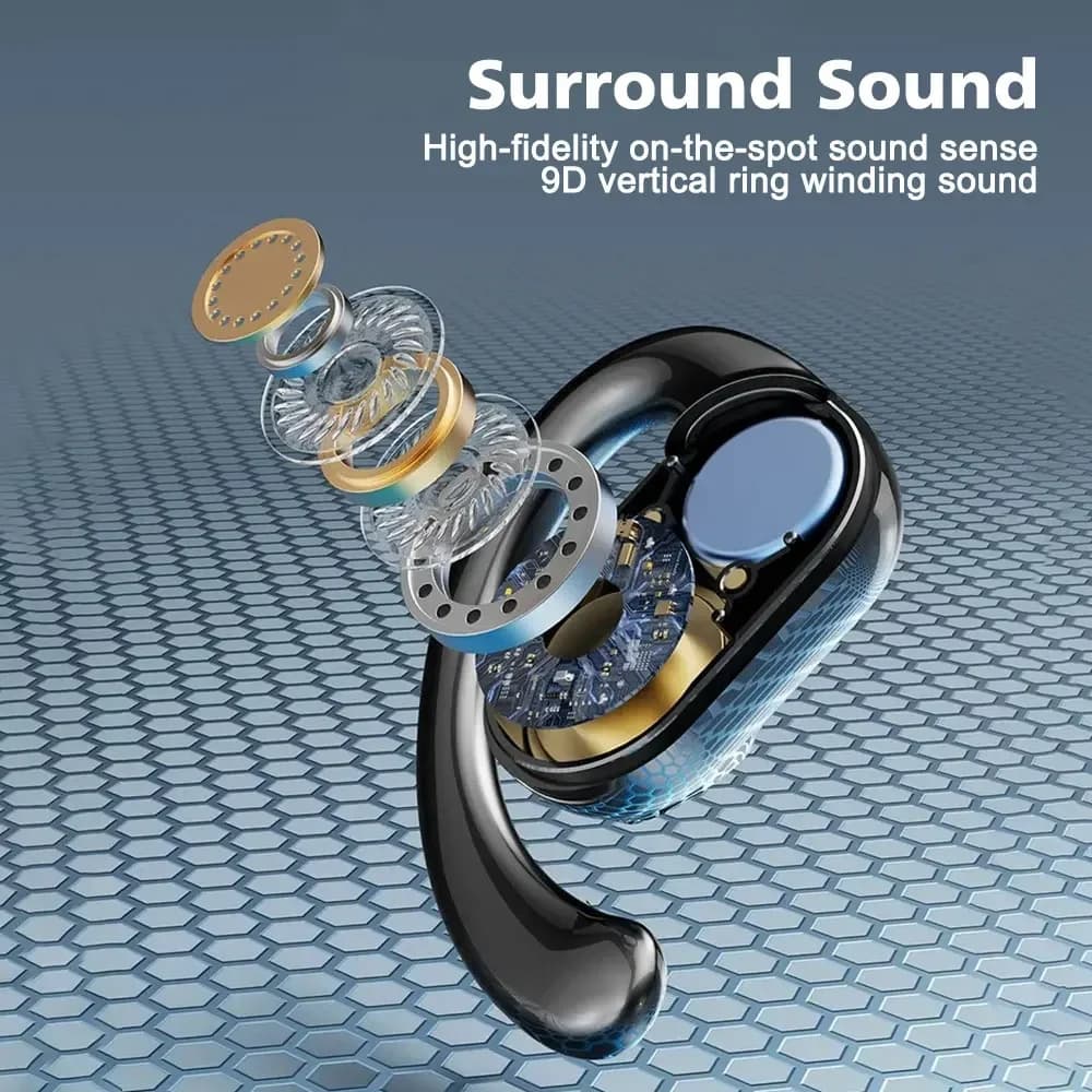 سماعات أذن X91 OWS مع خطاف أذن بلوتوث 5.3 زمن وصول منخفض سماعة رأس رياضية للألعاب ستيريو HiFi سماعات أذن لتقليل الضوضاء - 4
