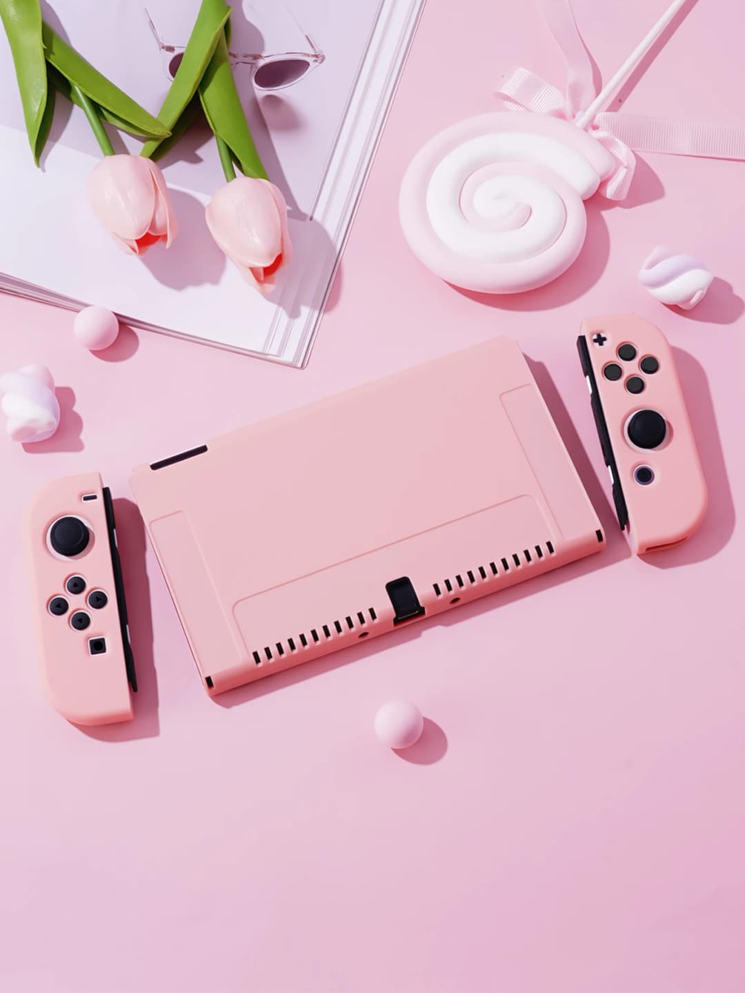 حافظة واقية متوافقة مع وحدة تحكم Switch ns/Nintendo Switch OLED وJoy-Cons، يمكن إدخال المفتاح في قاعدة الاتهام مع Shell - 3