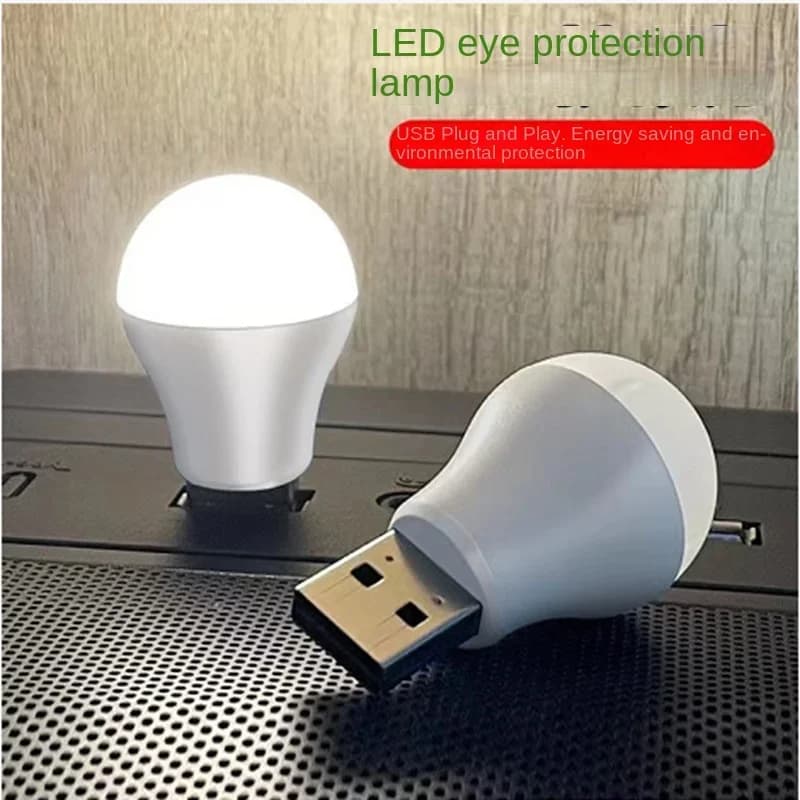مصباح USB للكمبيوتر المحمول شحن الطاقة مصابيح كتاب صغير LED حماية العين قراءة ضوء صغير مستدير ضوء ليلي - 2
