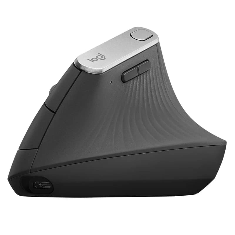 ماوس Logitech MX Vertical اللاسلكي – تصميم مريح يقلل من إجهاد العضلات، نقل المحتوى بين 3 أجهزة كمبيوتر تعمل بنظام Windows وApple - 3