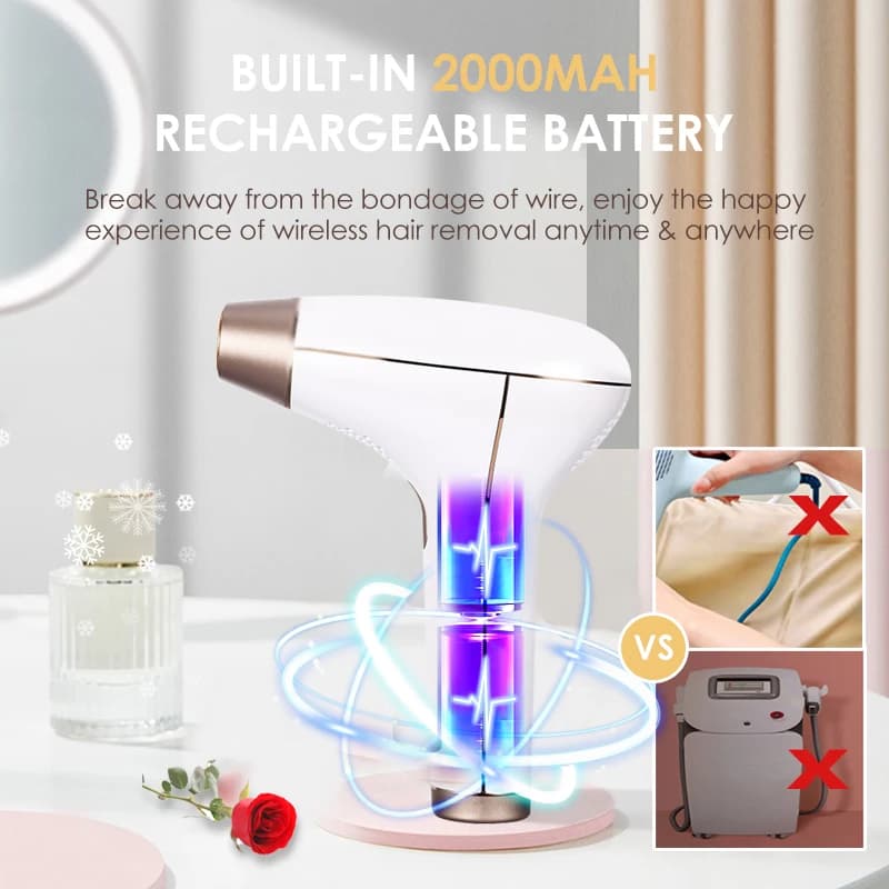 Vancostar Cordless Laser Hair Removal Rechargeable 4in1 Replaceable Lamp Cooling Painless Permanent Bikinis Trimmer IPL Epilator - 2