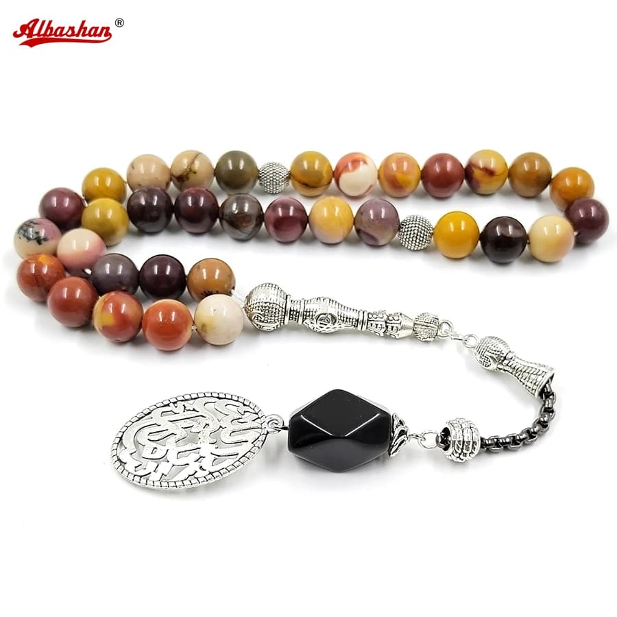 Tasbih Natural Mookaite Stone Round prayer Beads Bracelet Strand Ramadan eid gift turkish accessories on hand - 4