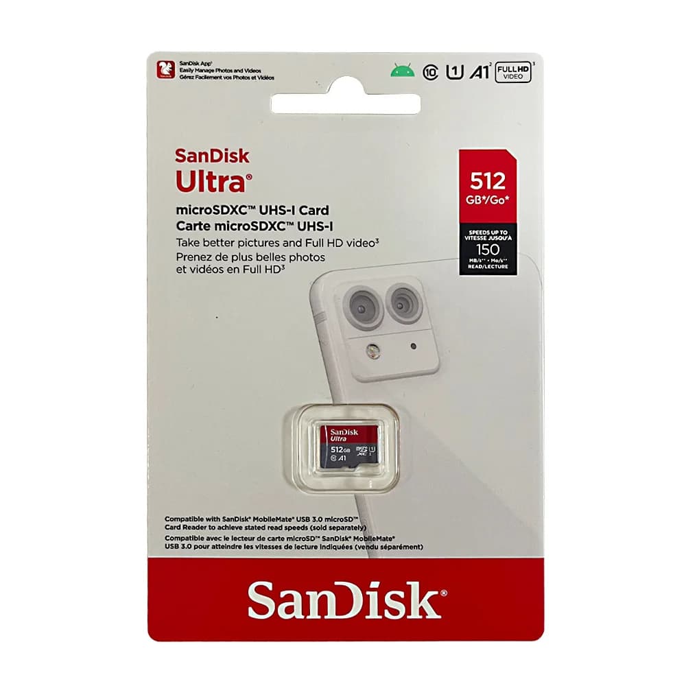 بطاقة SanDisk Ultra microSD 32 جيجابايت microSDHC A1 UHS-I Class10 64 جيجابايت 128 جيجابايت 256 جيجابايت 512 جيجابايت 1 تيرابايت microSDXC مثالية للفيديو عالي الدقة الكاملة - 6