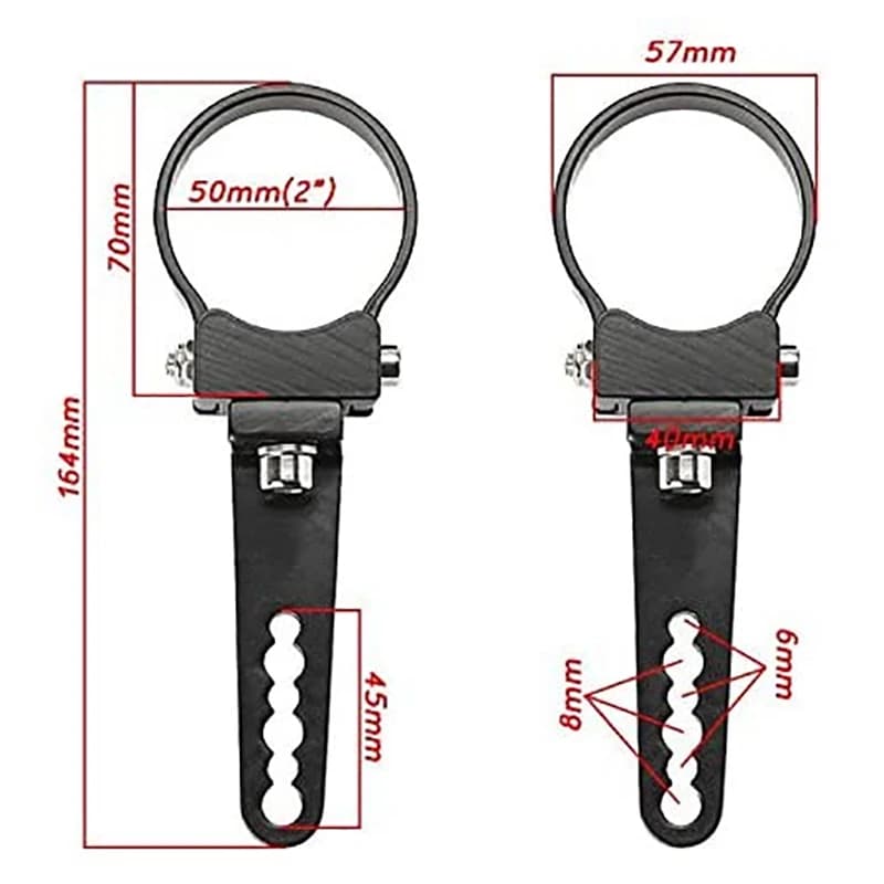 Led Light Bar Bracket Mounting for 1 1.2 1.5 1.75 2 2.5 3 Inch Tube Off road Accessories Moto Headlight Mount Holder Clamp Hook - 3
