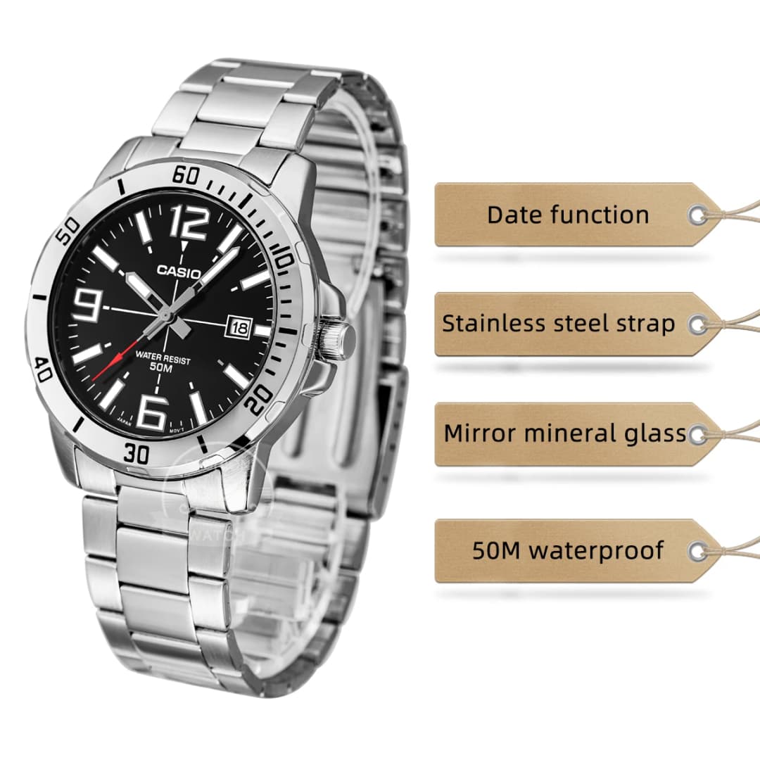 Casio Watch For Men Stainless Steel Bracelet Business styles  relogio masculino MTP-VD01D - 2