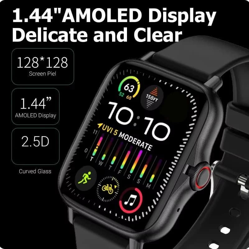 2024 Smart Watch Android Phone 1.44'' Inch Color Screen Bluetooth Call Blood Oxygen/Pressure Monitoring Smart Watch Women Men - 3