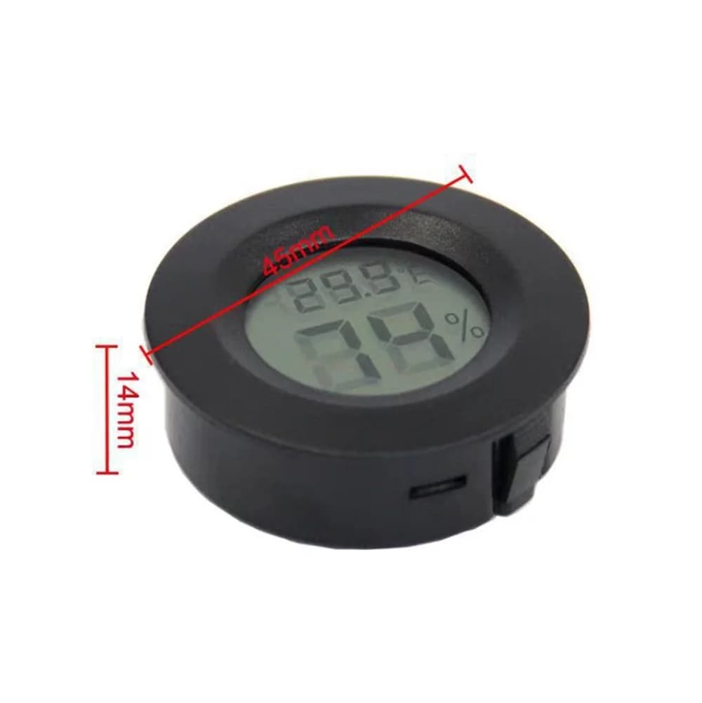 2/4 Pcs Mini Hygrometer Thermometer Fahrenheit or Celsius Meter Digital LCD Monitor Indoor Room Round Humidity Temperature Gauge - 5