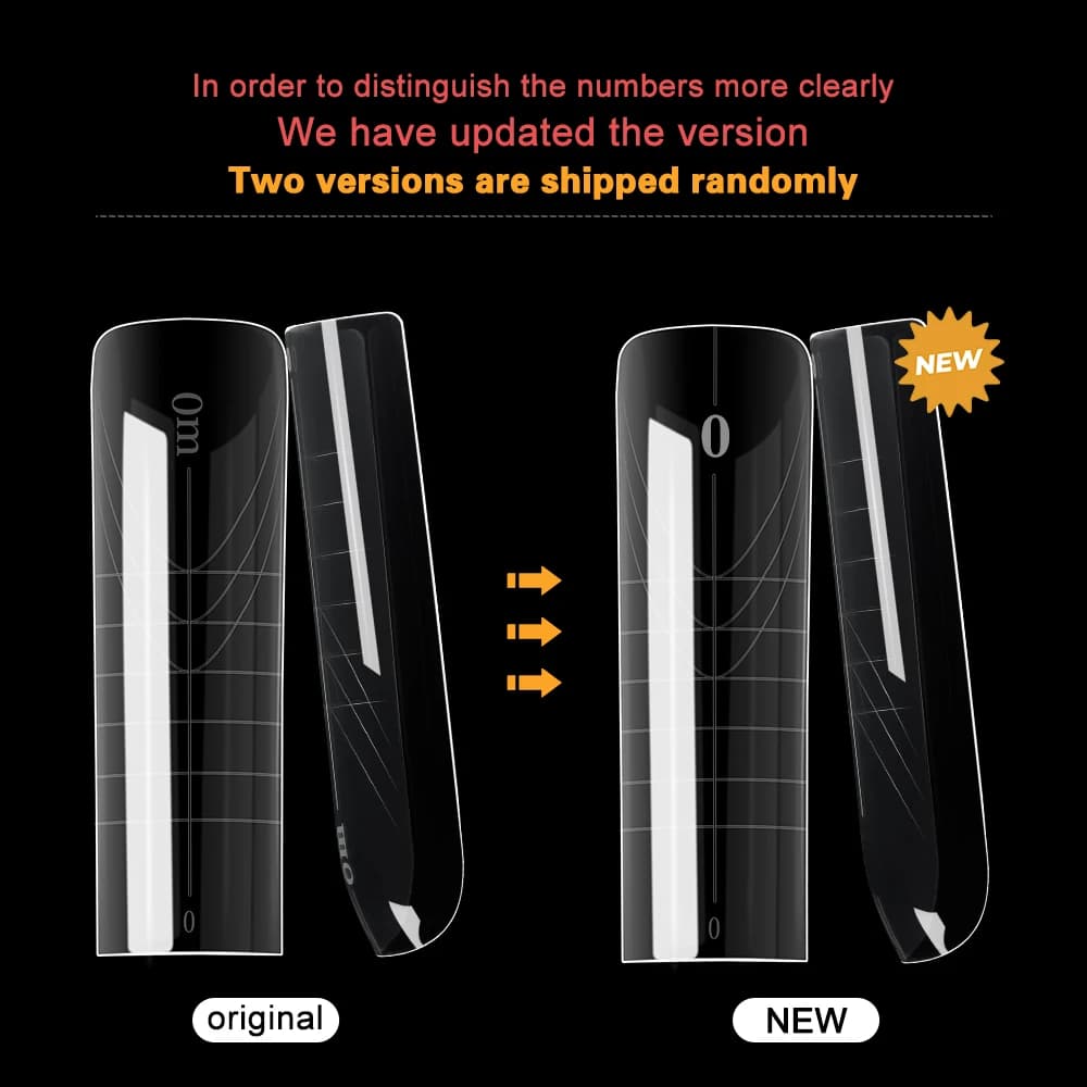 MOWOT New Square Dual Nail Form Extension False Nail Tips Quick Building Gel Molds Full Cover Large Size Acrylic Nail Top Forms - 6