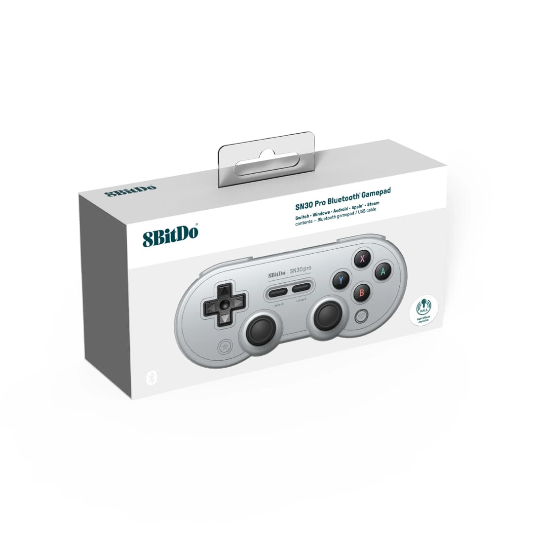 ذراع تحكم بلوتوث 8Bitdo SN30 Pro لجهاز نينتندو سويتش 2، ذراع تحكم لاسلكي لعصا التحكم لأنظمة NS وماك أو إس وأندرويد وستيم وراسبيري باي - 6