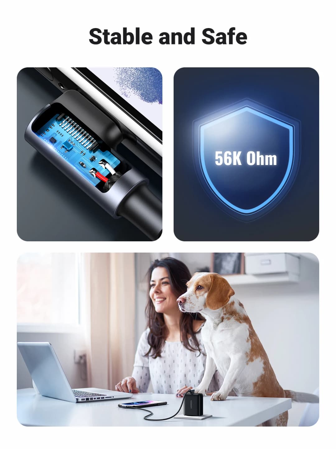 UGREEN 90 Degree USB C Cable Nylon Fast Charge USB Type C Cable for iPhone 17 16 Xiaomi Samsung S25 S24 Poco USB-C to USB-C Cord - 6