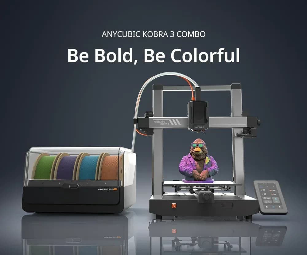 طابعة Anycubic Kobra 3 Combo ثلاثية الأبعاد بطباعة متعددة الألوان من 4 إلى 8 ألوان بسرعة طباعة قصوى 600 مم/ث - 3