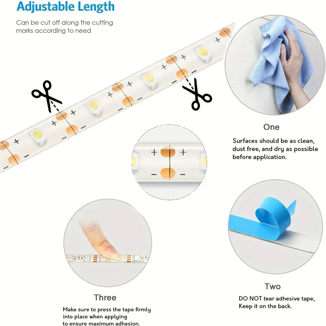 LED Light Strip Smart Dimmer Gesture Sensor Switch Control Easy to install Suitable For Living Room,Cupboard,Bedroom Lighting - 4