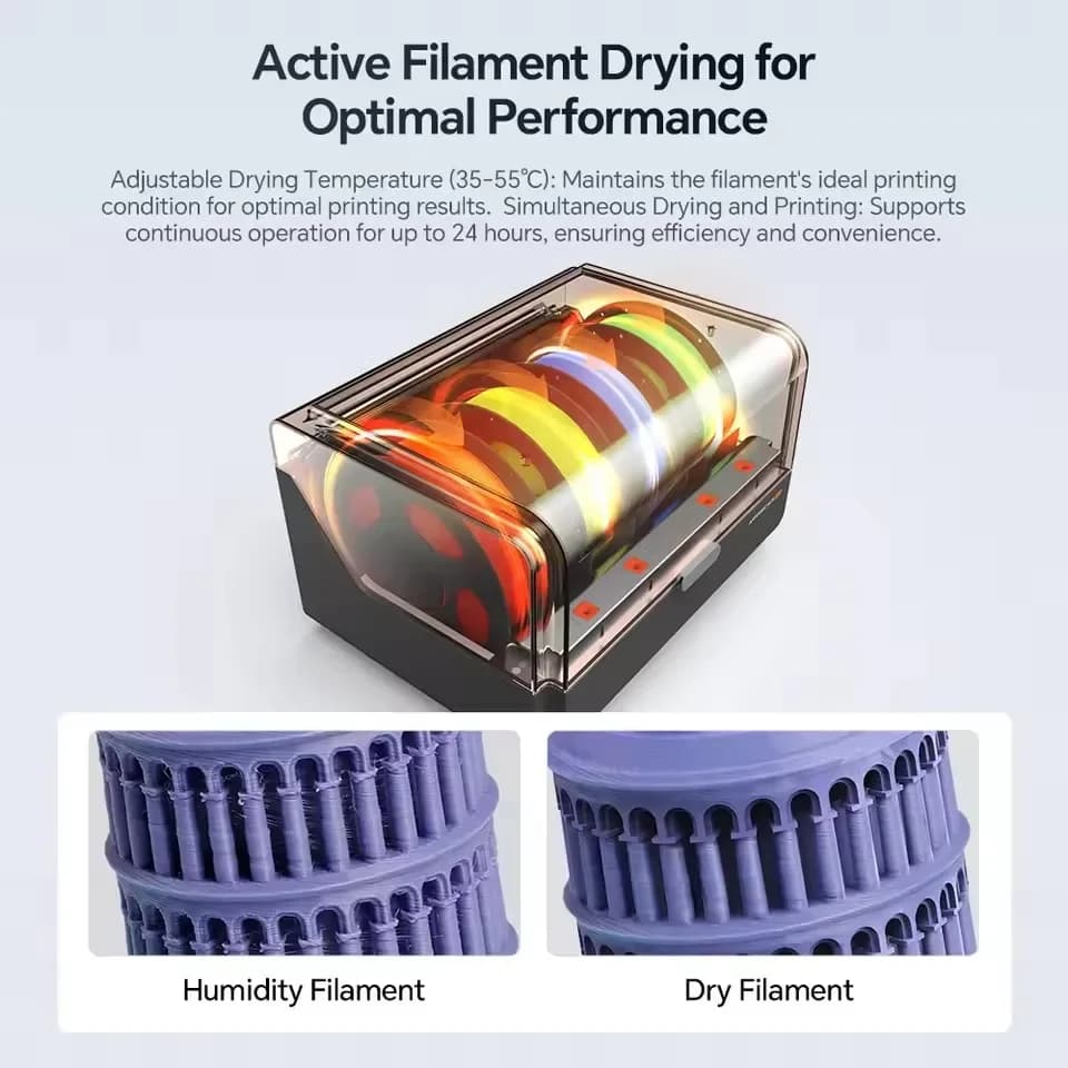 ANYCUBIC Kobra 3 V2 Combo 8 Color FDM 3D Printer 600mm/s Fast Speed Active Filament Drying Auto Leveling 255*255*260mm Size - 6