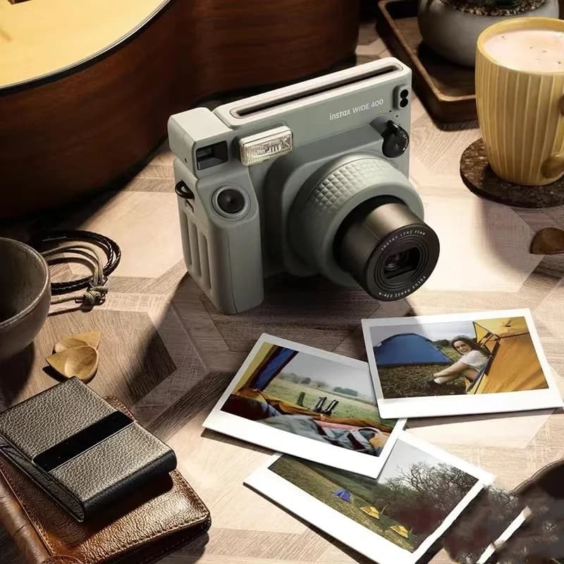 كاميرا فوجيفيلم Instax Wide 400 الأصلية الجديدة، كاميرا فورية، فيلم واسع 300، ترقية اختيارية، مجموعة حبل يد وقاعدة - 5