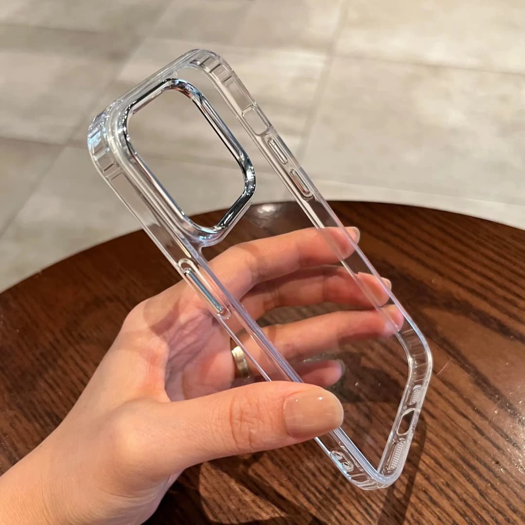 غطاء فاخر شفاف من السيليكون لهواتف iPhone 16 و15 و14 و13 و12 و11 Pro Max وXR وX وXS و7 و8 Plus، غطاء خلفي شفاف مقاوم للصدمات