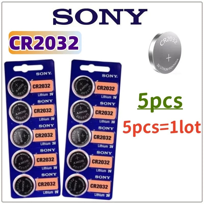 5Pcs Original Sony CR2032 CR 2032 Battery cr 2032 for Watch Toys lithium batteria