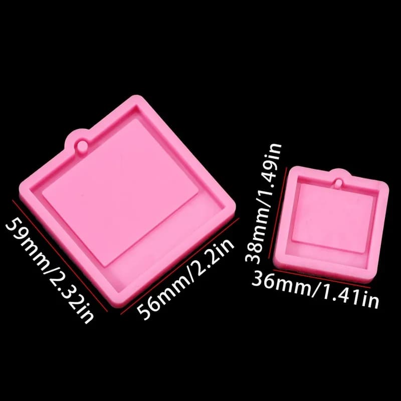 Photo Frame Epoxy Resin Keychain Mold Cat Dog Tag Pendant Silicone Mould For DIY Casting Crafts Jewelry Making Accessories - 2