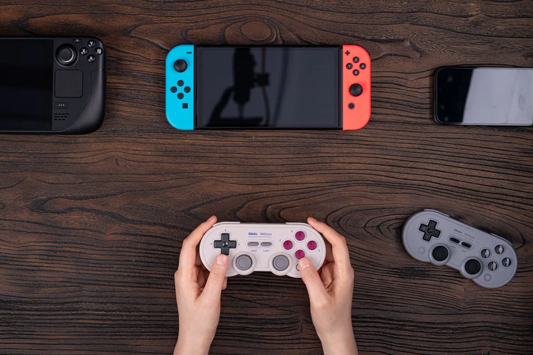 ذراع تحكم بلوتوث 8Bitdo SN30 Pro لجهاز نينتندو سويتش 2، ذراع تحكم لاسلكي لعصا التحكم لأنظمة NS وماك أو إس وأندرويد وستيم وراسبيري باي - 3