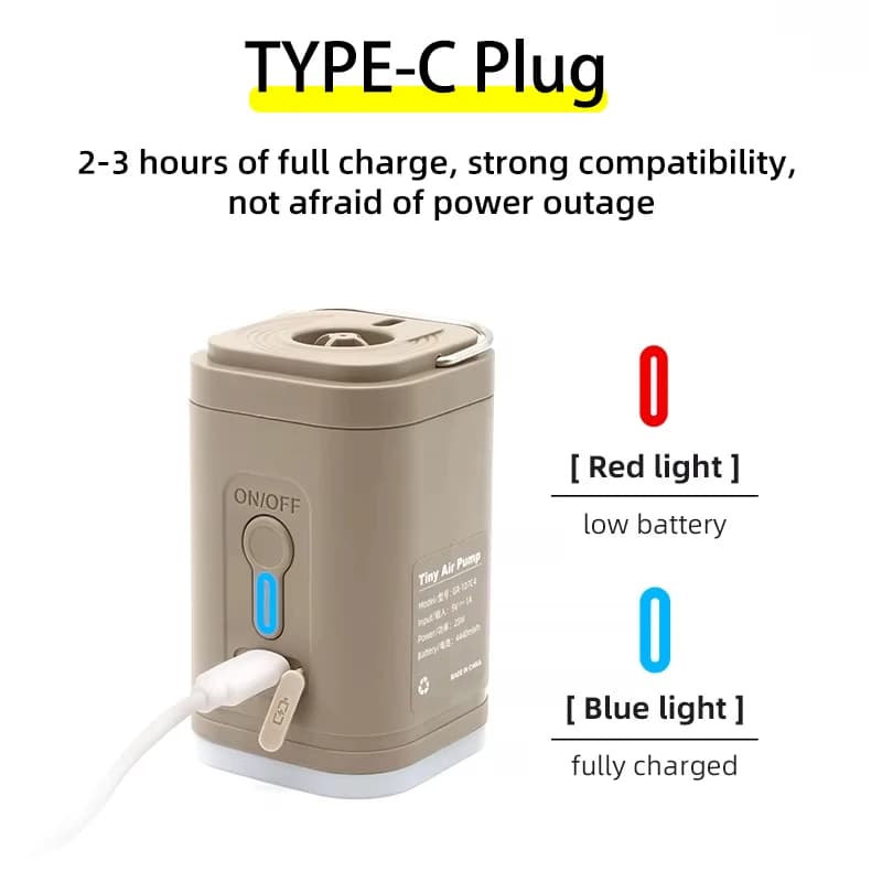 TARKA Camping Portable Electric Air Pump  Wireless Air Compressor Inflator Deflator Pumps Air Cushions Beds Boat Swimming Ring - 4