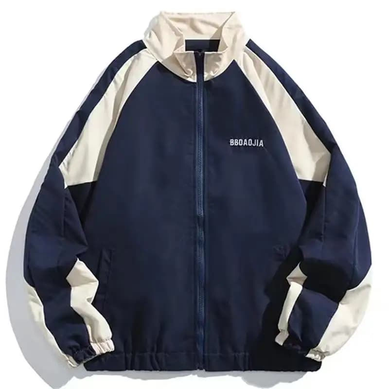 Hip Hop Varsity Jacket Men High Street Patchwork Color Black Windbreaker Coats Women Spring Autumn Thin Fashion College Jackets - 3