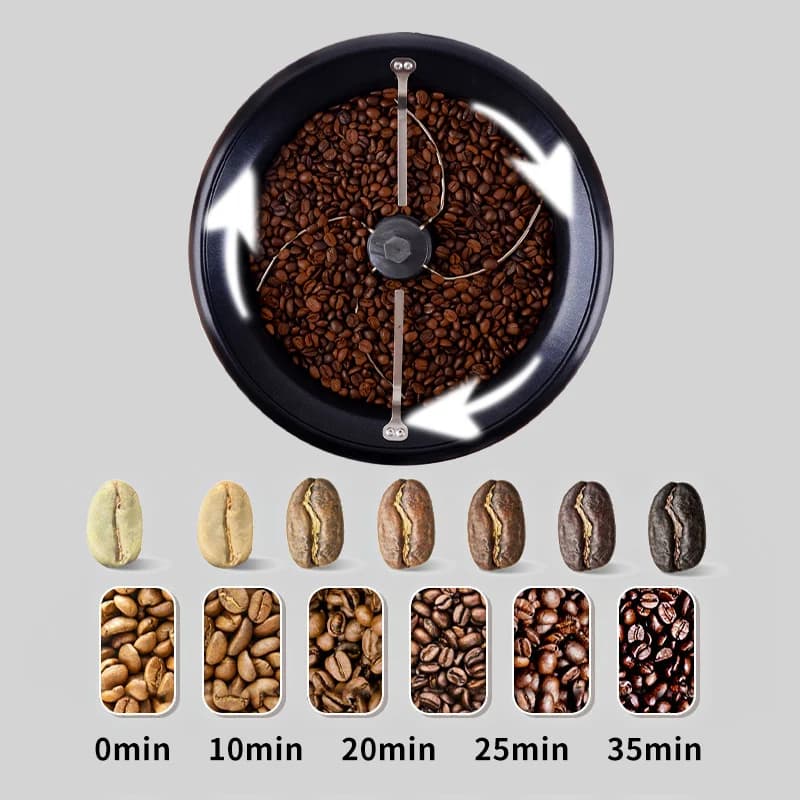 Electric Coffee Bean Roaster Coffee Baked Peanut Beans Baking Stove Popcorn Make Dryer Roasting Machine Grain Drying - 4