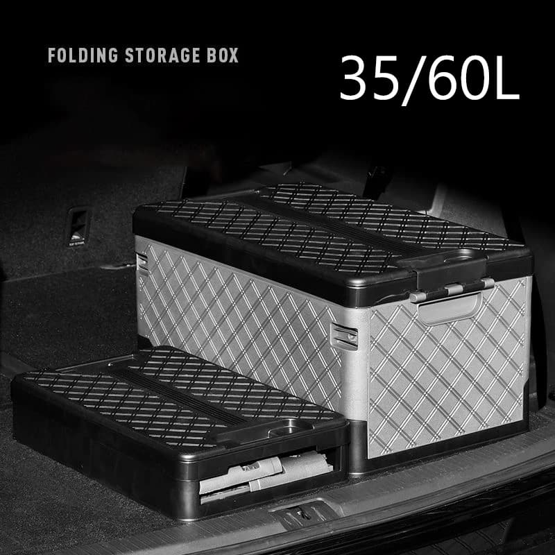 35/60L Car Trunk Box Car Organizer Storage Box Portable Outdoor Camping Folding Trunk Box Vechicle Interior Organizer Accessorie - 2