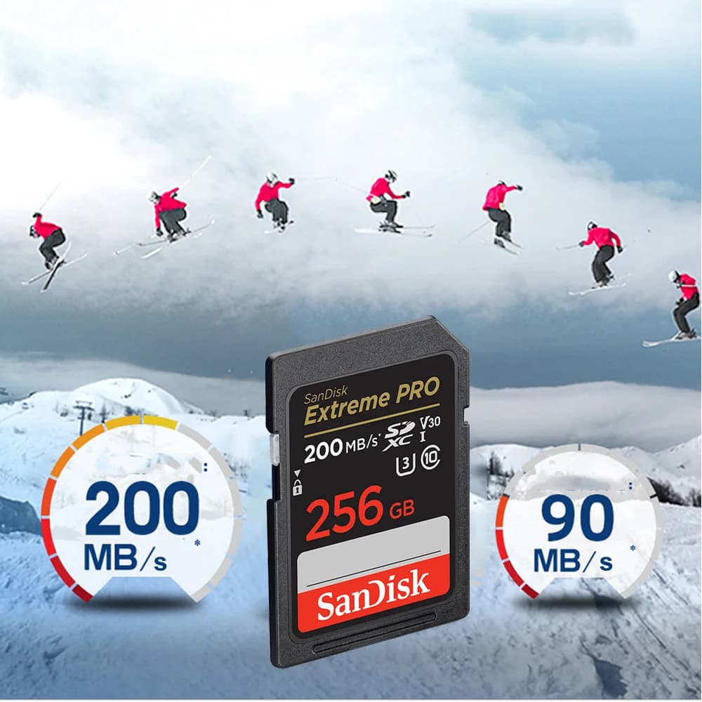 SanDisk Ultra/Extreme PRO UHS-I Card 32GB 64GB 128GB 256GB SD Card C10 Flash Memory Card SD U3 4K V30 Cards for Camera - 2