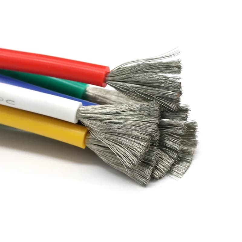 كابل مقاوم للحرارة 1 متر/5 متر 30 28 26 24 22 20 18 16 15 14 13 12 10 AWG سلك سيليكون ناعم للغاية مرن من النحاس عالي الحرارة - 5