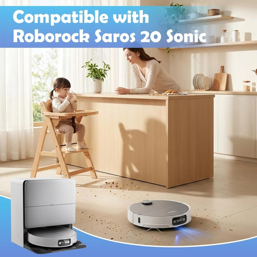 قطع غيار Roborock Saros 20 Sonic / S10 MaxV Ultra مكنسة كهربائية بكرة رئيسية فرشاة جانبية فلتر قطعة قماش كيس غبار - 5