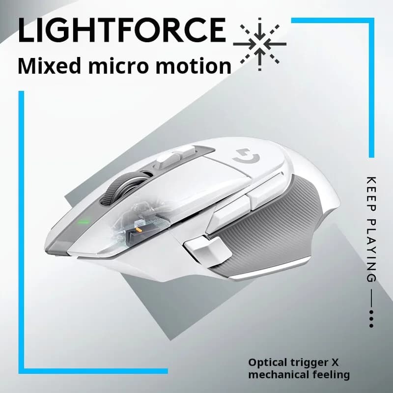 ماوس ألعاب لاسلكي Logitech G502 X LIGHTSPEED، مفاتيح هجينة بصرية ميكانيكية للرياضات الإلكترونية، شحن لاسلكي، قابل للبرمجة - 5