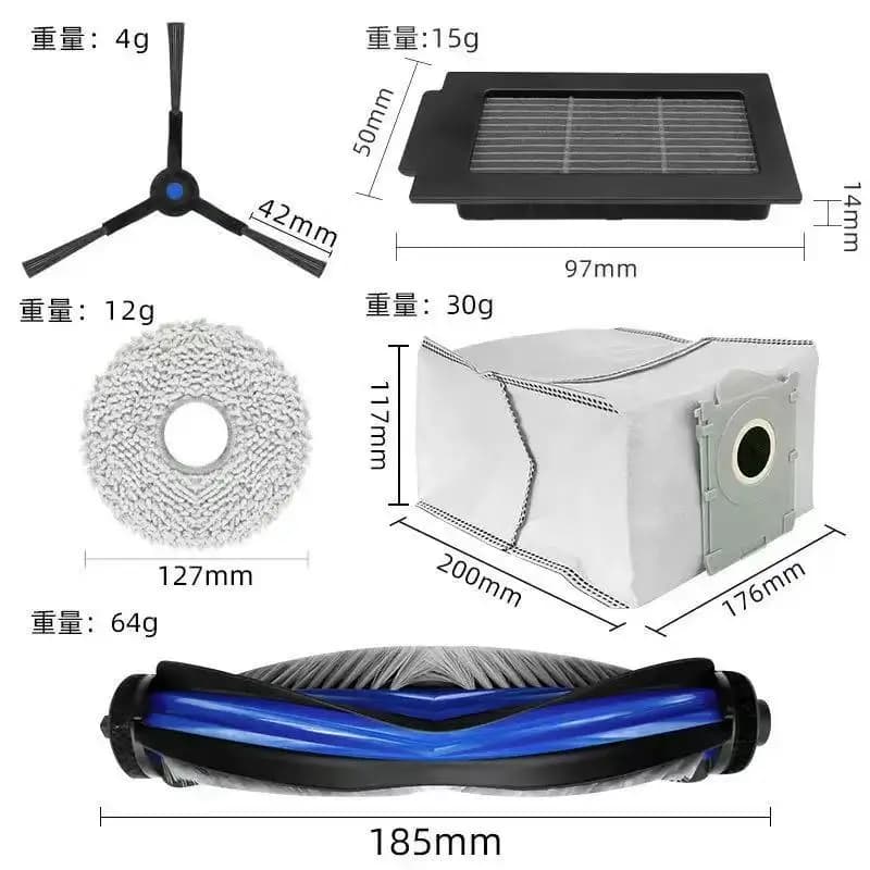 إكسسوارات استبدال أجزاء مكنسة روبوت ECOVACS T50 PRO OMNI / T50 OMNI فرشاة جانبية رئيسية فلتر Hepa ممسحة كيس غبار - 2