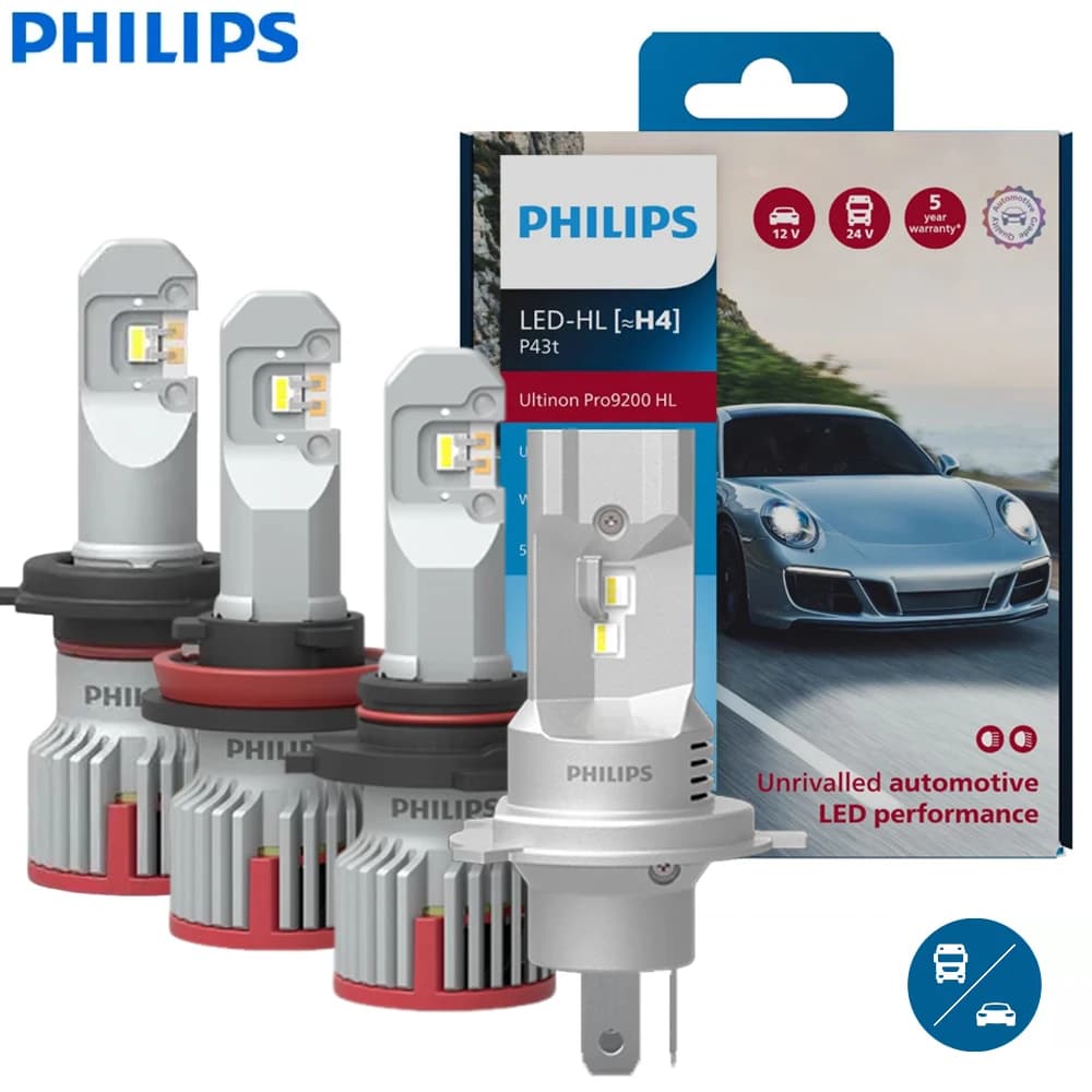 فيليبس ألتنيون برو 9200 HL H11 H9 H7 H4 كشاف LED سيارة إصدار جديد HB3 HB4 9005 9006 12V +400% أبيض بارد 5800K حزمة عالية منخفضة