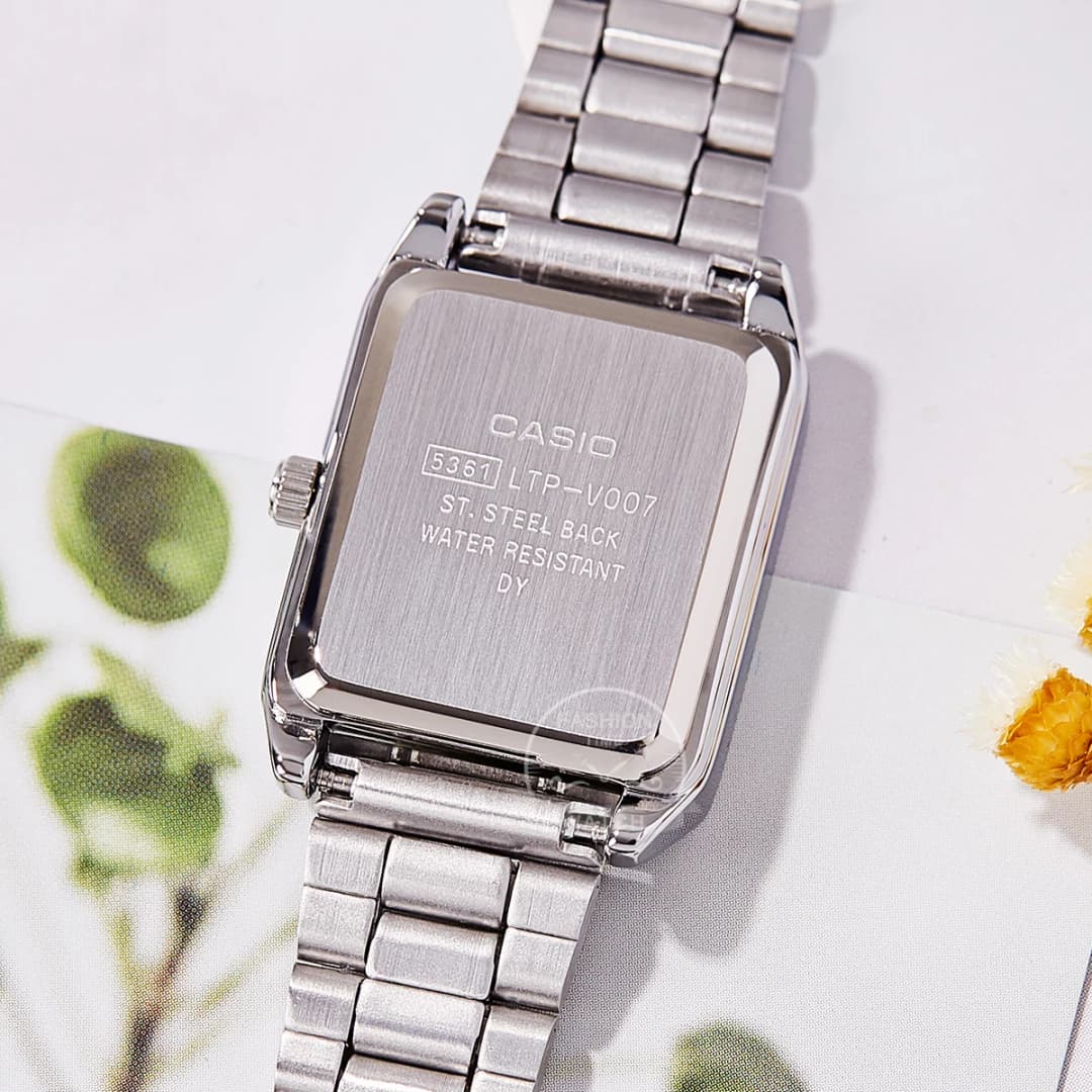 Casio watch for women top brand luxury set 30m Waterproof Quartz ladies watch Tonneau shape Stainless Ste reloj mujer LTP-V007D- - 3