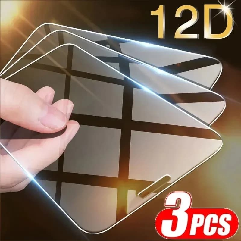 3 قطع زجاج مقوى لـ iPhone 14 13 12 11 15 Pro Max Mini واقي شاشة لـ iPhone 17 XR XS MAX 7 8 Plus 16 زجاج واقي