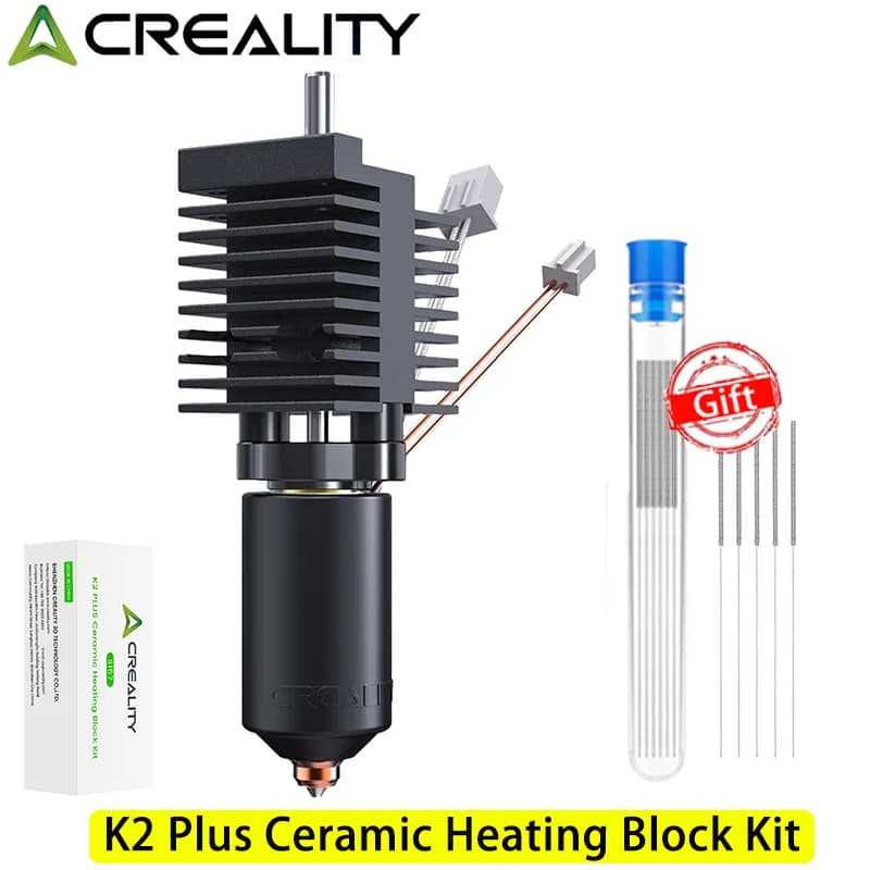 مجموعة فوهة السيراميك Creality K2 Plus، فوهة استبدال سريع K2 Plus فوهة معدنية بالكامل وقطع ترقية كتلة تسخين 300°C