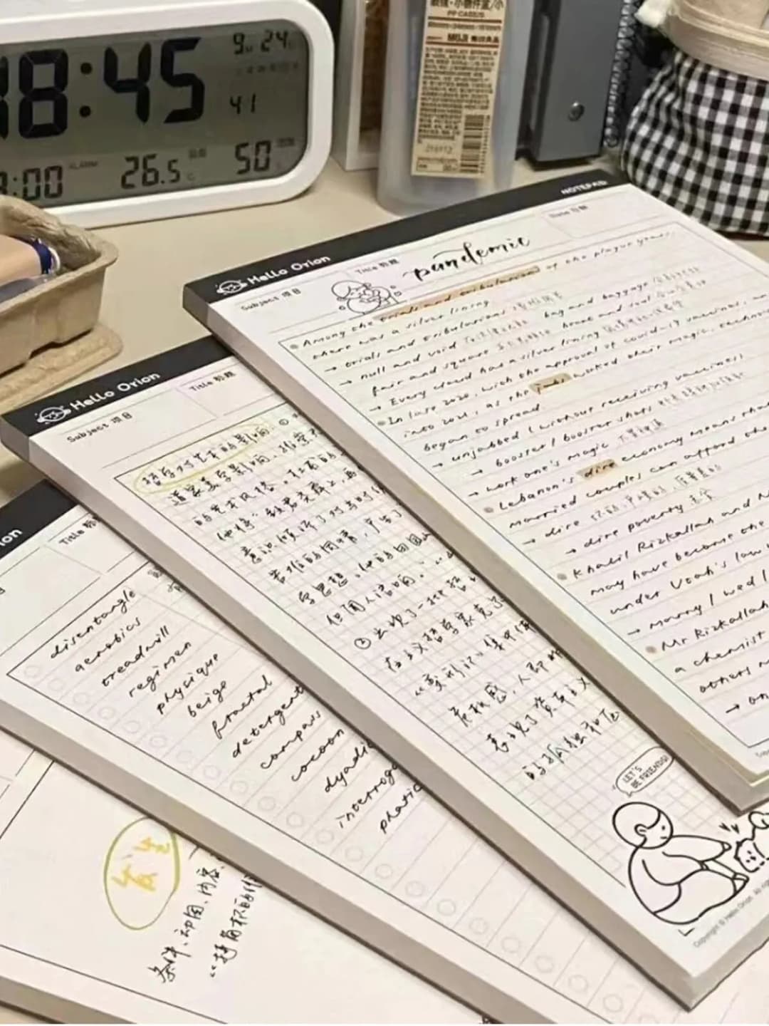 ورقة ملاحظات لاصقة B5 بسيطة وقابلة للتمزيق لوازم تعلم دفتر ملاحظات للتخطيط